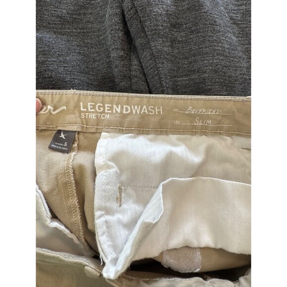 Eddie Bauer Boyfriend Slim Legendwash Tan Slacks Pants Size 6 - Picture 8 of 10